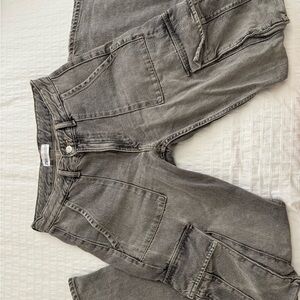 Zara Gray Boyfriend Jeans with Lived-In Look
